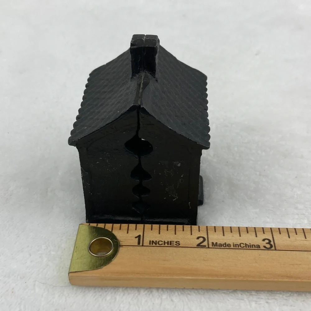 Heavy Black Cast Iron House Stamp Dispenser 3”